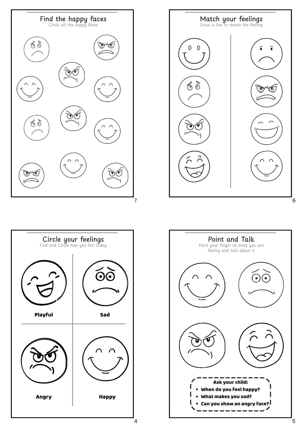 My Feelings Activity Pack