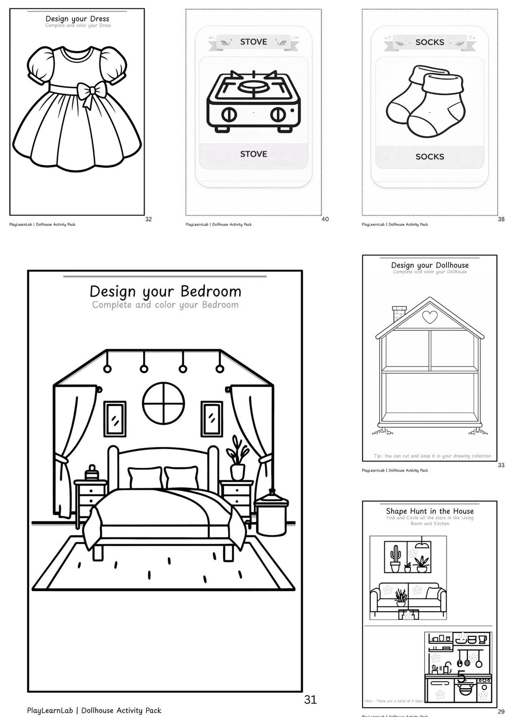 Dream Dollhouse Activity Pack