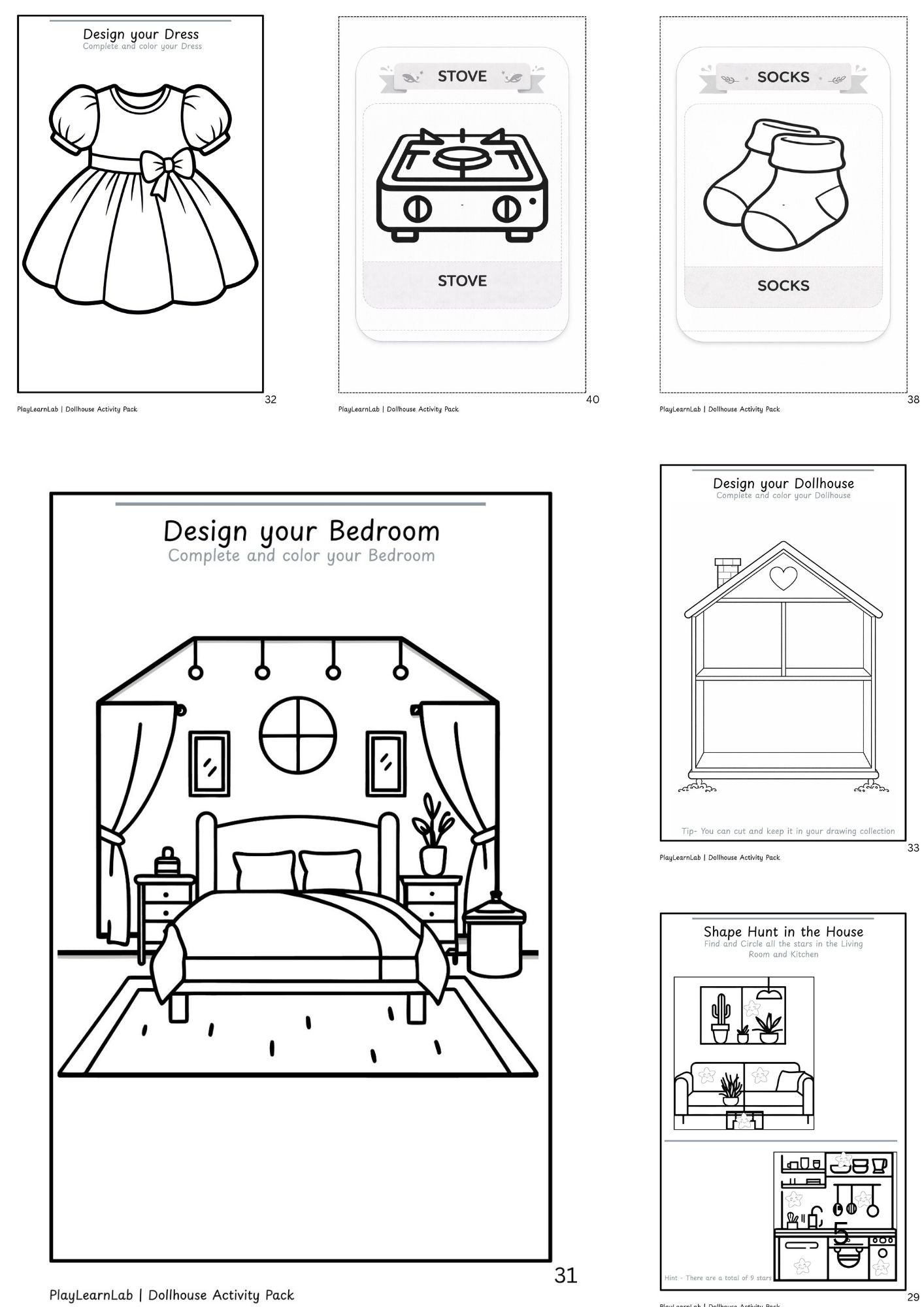 Dream Dollhouse Activity Pack