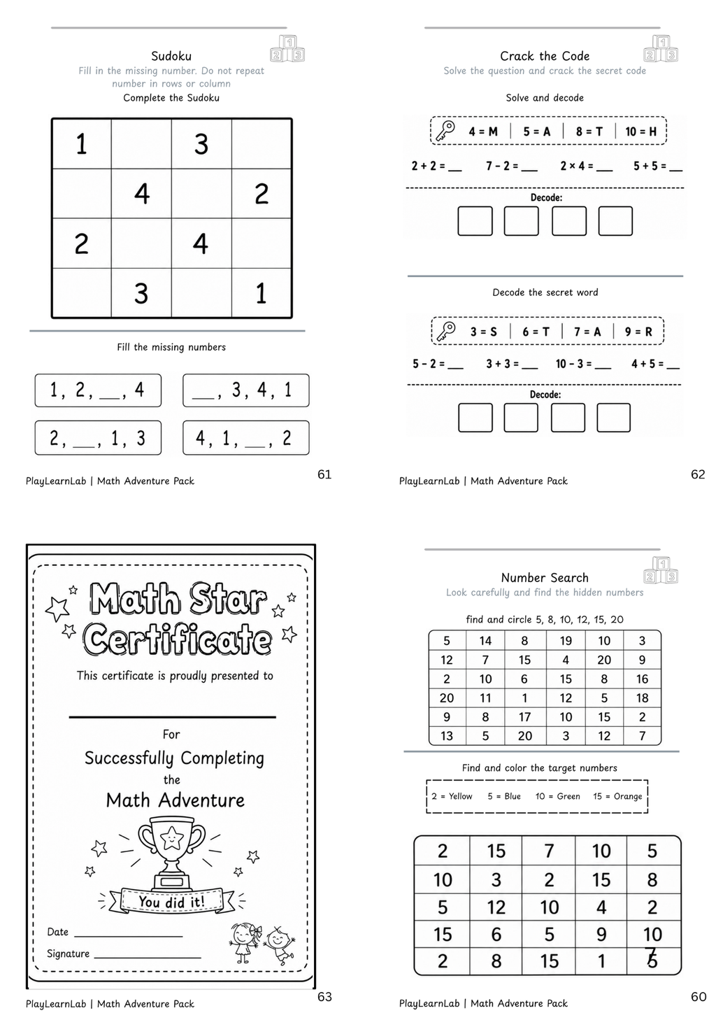 Math Adventure Pack