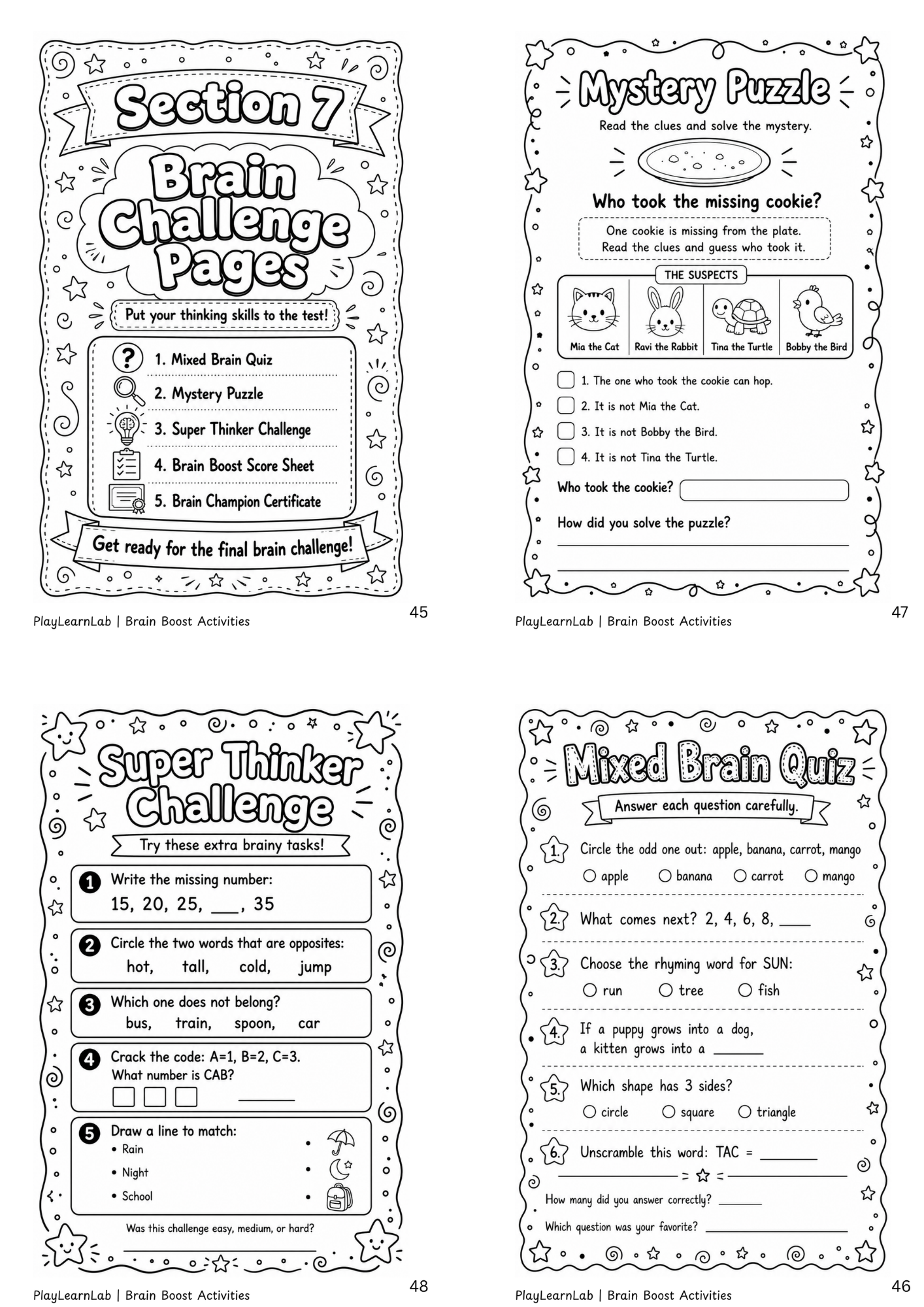 Brain Boost Activity Pack